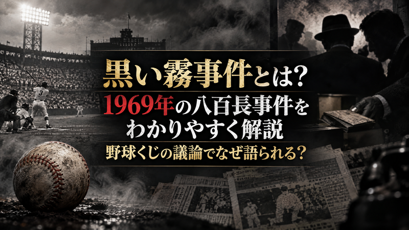 【黒い霧事件とは】1969年の八百長事件をわかりやすく解説｜野球くじの議論でなぜ語られる？