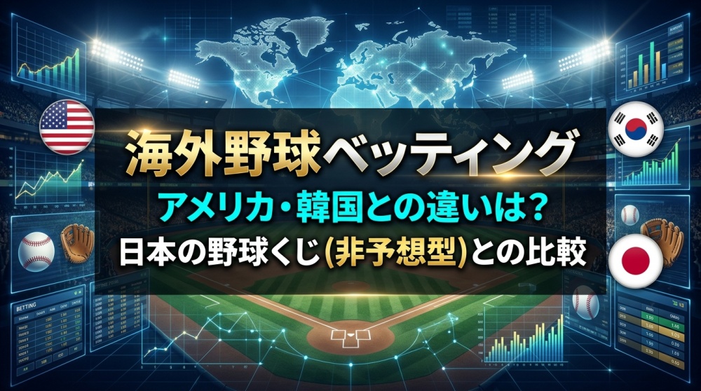 【海外の野球ベッティング事情】米国・韓国は何が違う？日本の野球くじ（非予想系）との距離